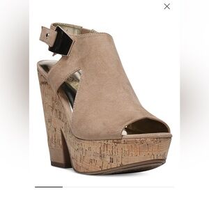 Carlos by Carlos Santana Tan Wedge Sandals